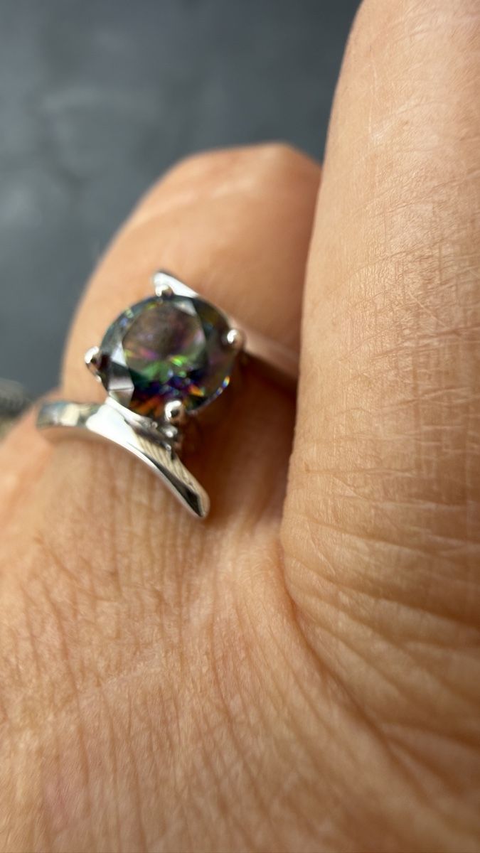 Anelli: Silberring mit 7 Color- Zirkonia, Gr 56 – Nuovo e nell'imballaggio originale da Ebikon venduto da Leonidas2 4