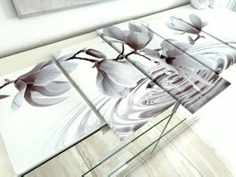 🤍TOP PREIS 🤍 5-teiliges Wandbild Blumenmotiv Magnolien