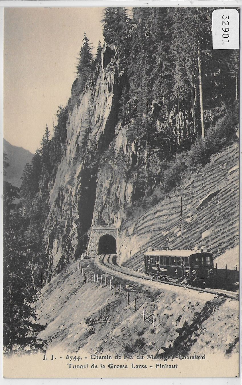 Cartoline postali: Chemin de Fer du Martigny-Chatelard - Tunnel de la Grosse la – Usato da Ettingen venduto da Kartenplanet