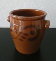 Antiker Buttertopf / Keramiktopf /  Dekoobjekt, braun 1.5 L