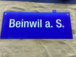 Originales SBB/CFF/FFS-Metallschild, Beinwil a.S./ Lenzburg