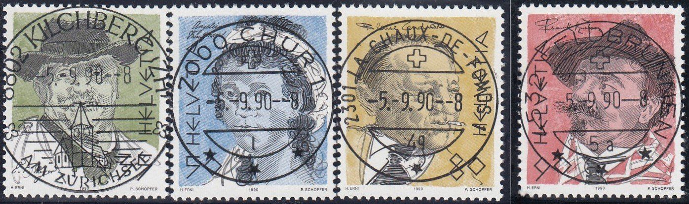 Tutti i francobolli: 801-804 FD-Vollstempel vom Ort, 5.9.90 – Usato da Spreitenbach venduto da Lienbi01