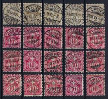 LUXUS Vollstempel Lot Ziffermuster