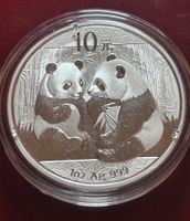 2009 Silbermünze 1 Unze China Panda  Silber 0.999