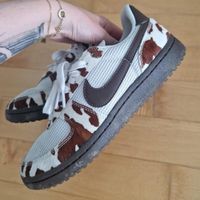 Nike Sneaker Kuhfell Muster braun weiss Grösse 38.5