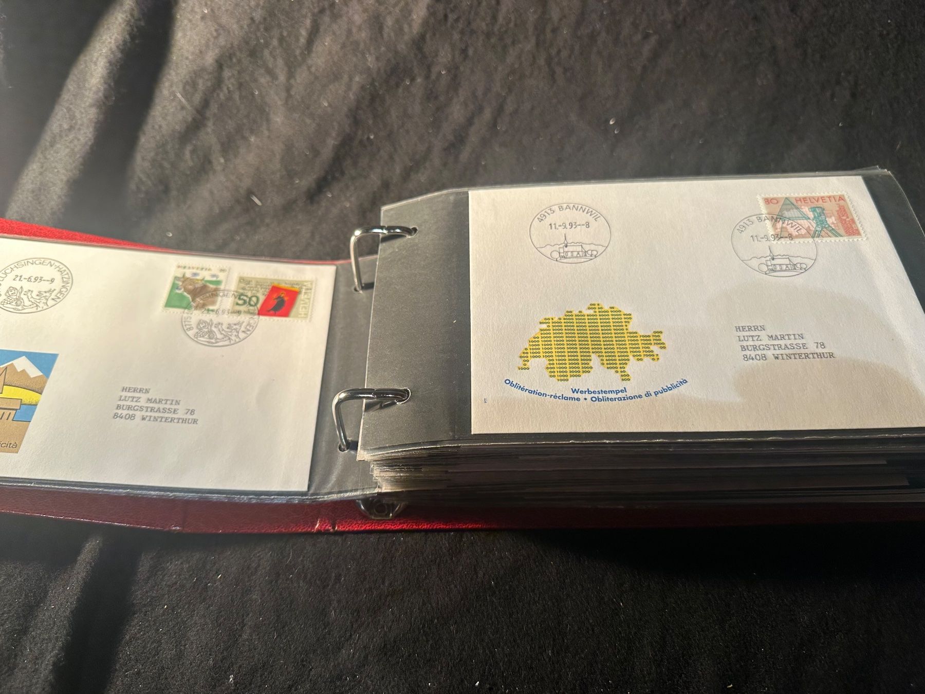 Tutti i francobolli: Sammlung Sonderbriefe Schweiz ca. 1993-1995 – Usato da Stettfurt venduto da 2442 3