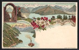 Litho Beatenberg, Blick auf Hochgebirge,