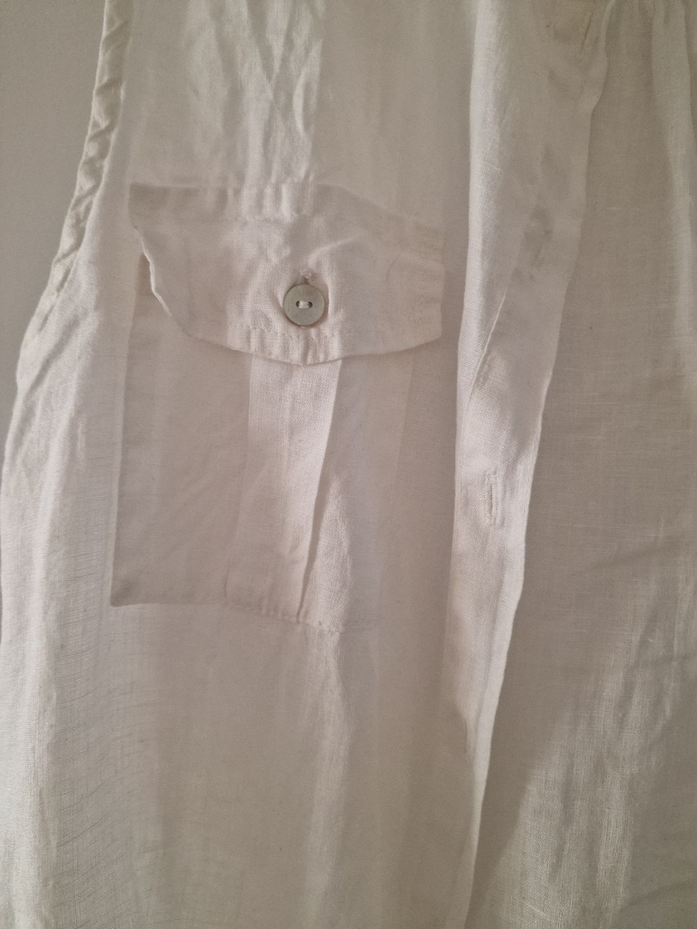 Camicette: Bluse Leinen in weiss.L länger – Usato da Ottenbach venduto da Claurin 1