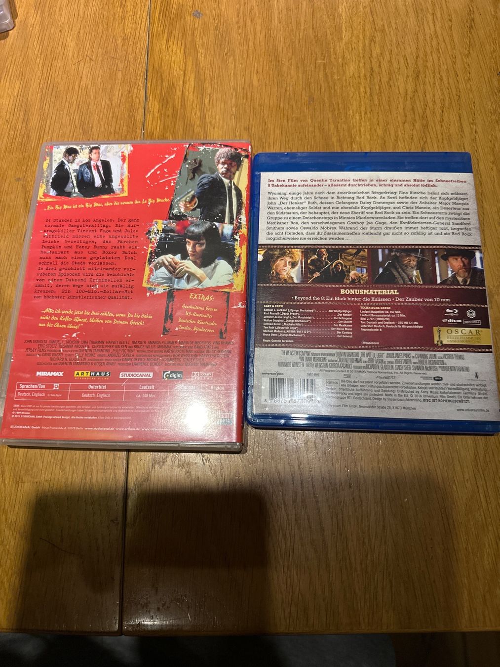 Tutti i DVDs: Pulp Fiction, the Hateful 8 blu ray – Usato da Benken ZH venduto da Audi-erich 1