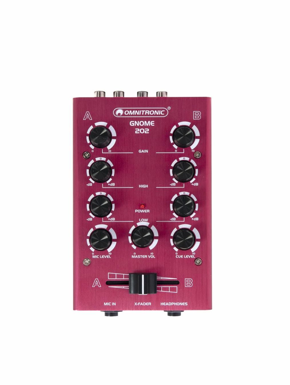 Console di mixaggio: OMNITRONIC GNOME-202 Mini-Mixer rot – Nuovo e nell'imballaggio originale da Däniken SO venduto da Profog1