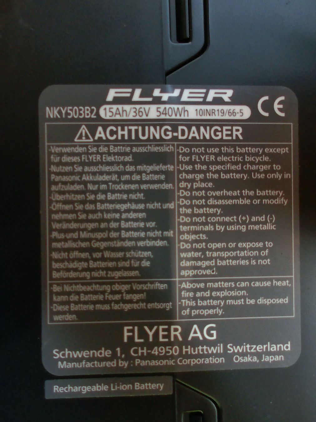 Flyer Akkus: Flyer Akku – Gebraucht aus Wabern von chracmoag 1