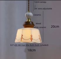 Lampe suspendue LED en céramique, style nordique moderne