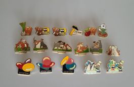 Lot de pins publicitaires vintage, Thomy, Smarties, Coop