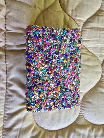 Funky Gemstone Clutch Purse, Perfect for Summer Evenings!