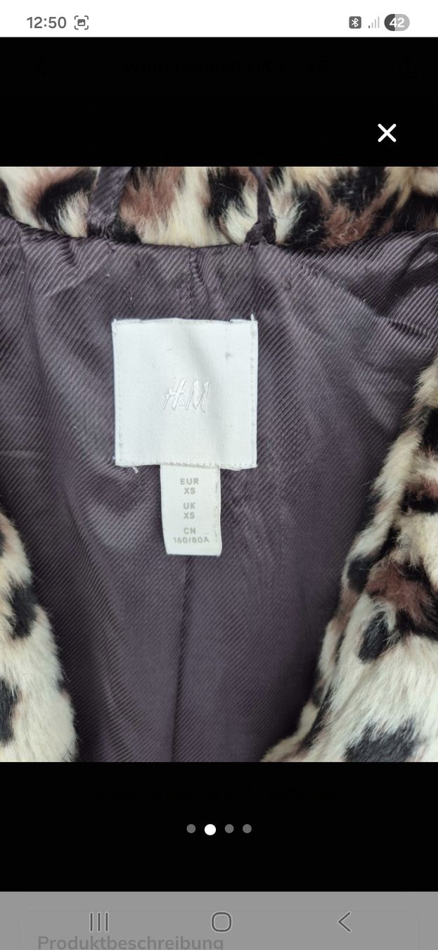 H&M Cappotti: Leichter Wintermantel H&M,XS – Usato da Villmergen venduto da MONCHHICHI 1
