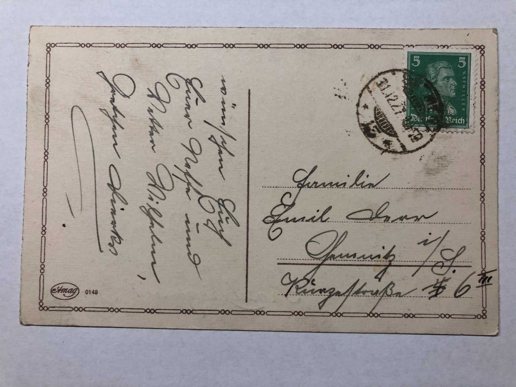Cartoline postali: Prosit Neujahr!   1927 – Usato da Pfäffikon ZH venduto da Waltoversand 1