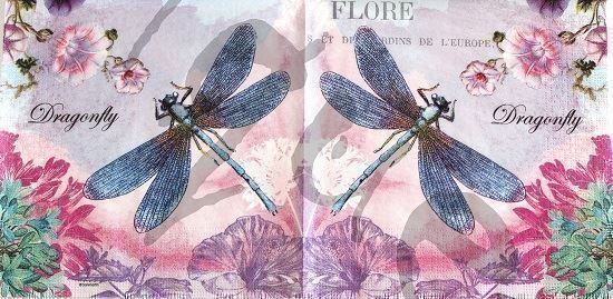 Tovaglioli: Serviette blue dragonfly (1145) 2Stk. – Nuovo (secondo la descrizione) da Schlatt TG venduto da kreativ-atelier
