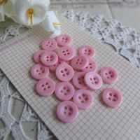 18 Knopfe hellrosa rosa boutons rose bouton