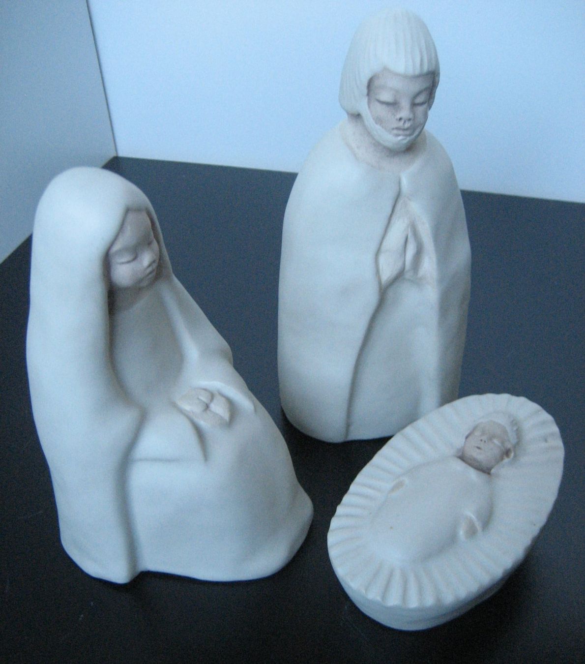 Figuren: Weihnachtskrippe, 3-teilig, Keramik, Handarbeit – Gebraucht aus Hittnau von hjs_yrt7