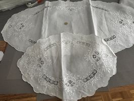2 Stk.Handstickerei, Unterlage oder dekorativesTischsets,
