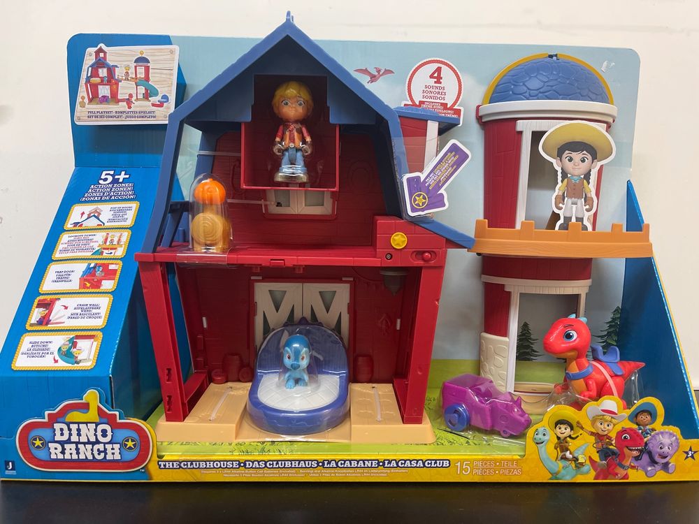 Neu Dino Ranch Spielset Scheune mit Figuren (1x) 2