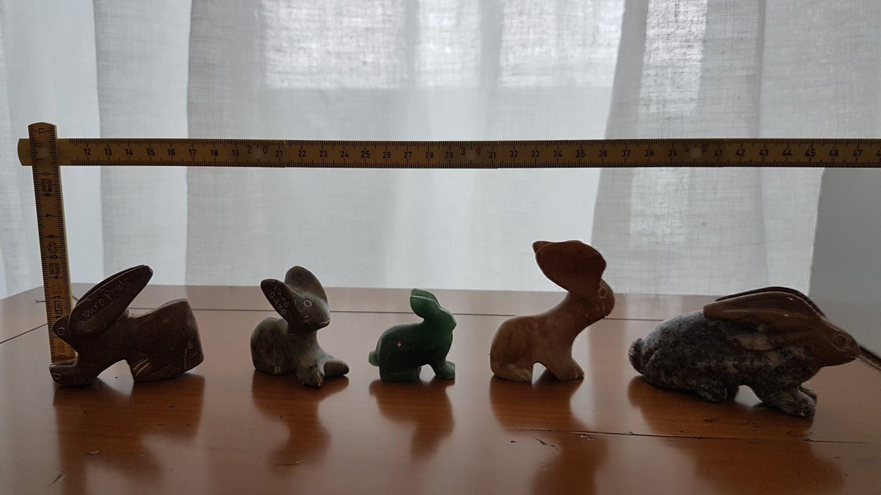 Alle Dekorationen: Hasen Sammlung aus Stein 5 Stück Deko – Gebraucht aus Buchrain von rom_r5bh 2