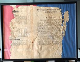 Originale alte Zeitung von 1933 - gerahmt und speziell!
