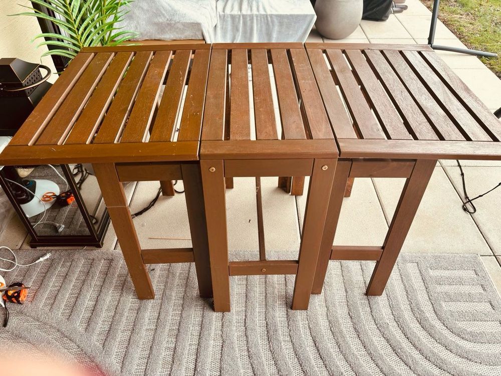 Klapptisch Holz Gartentisch Balkontisch Outdoor Ikea Äpplarö Kaufen
