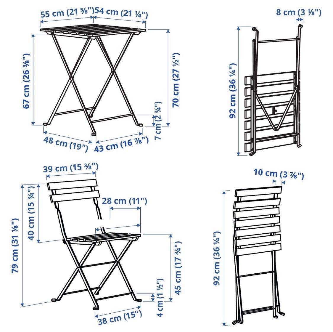 Ikea Set di tavolo e panche: Garten-/Balkontisch inkl. Stühle – Nuovo (secondo la descrizione) da Winterthur venduto da fabia.studer 1