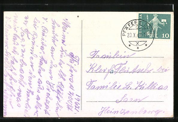 Cartoline postali: AK Pfäfers, Teilansicht, 1962 – Usato da Berlin venduto da bartko-reher 1