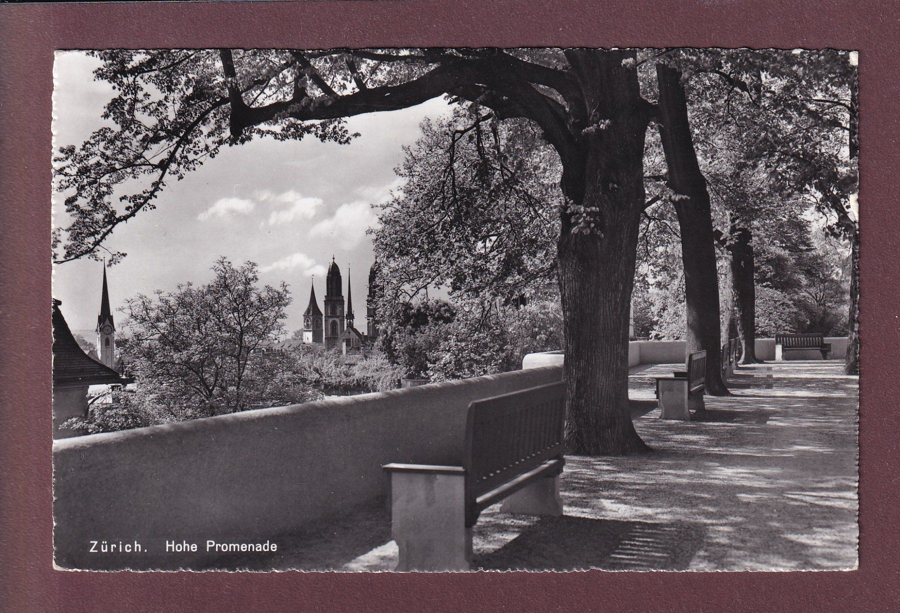 Cartoline postali: ZÜRICH - Hohe Promenade - 1957 – Usato da Pully venduto da nicecards
