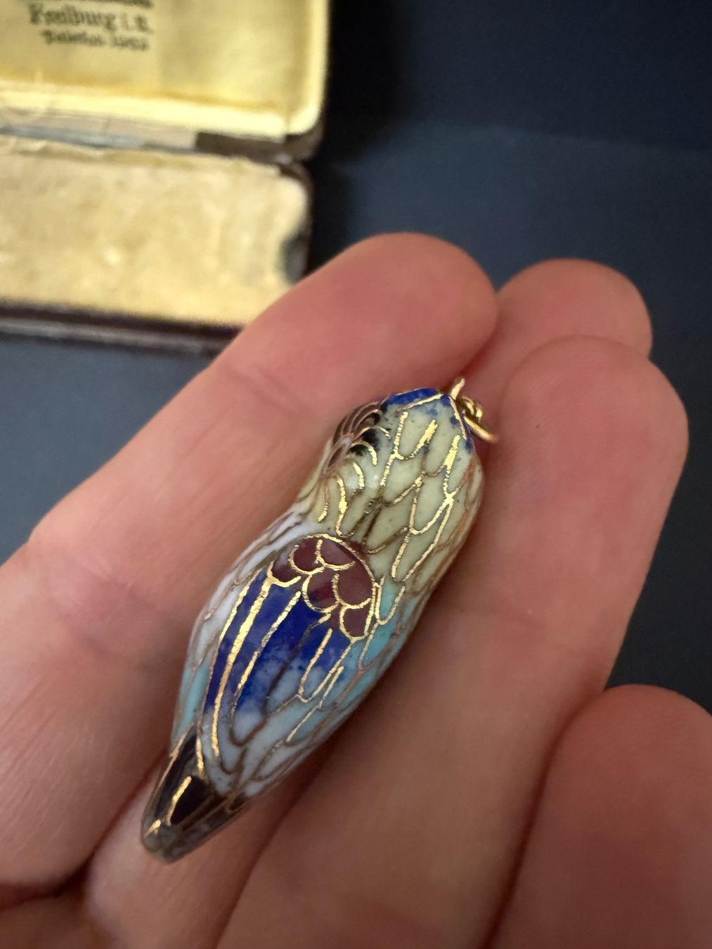 Catenine: Vintage Kette mit Cloisonné Anhänger – Usato da Spiegel b. Bern venduto da Rogger72 4
