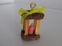 Puppenstube, Zwergenlaterne, mini Laterne, Holz mit Kerze