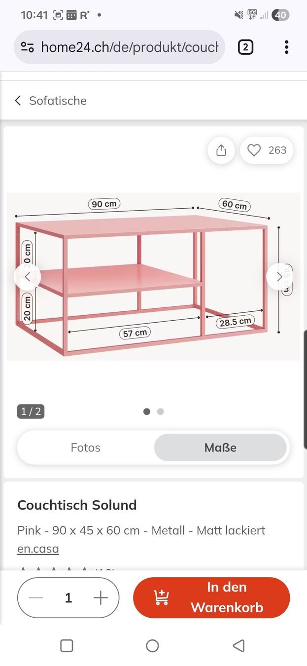 Tische: Couchtisch – Neu und originalverpackt aus Windisch von Miom 1