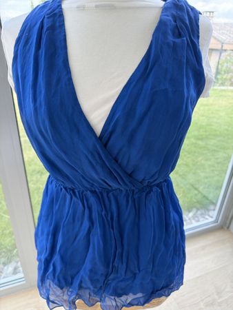 Hallhuber Bluse silk 36 blau