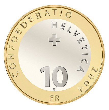 Tutti le monete: CHF 10.- commémorative 2004 – Usato da Bouveret venduto da psv01 1