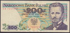 Polen 200 Zlotych 1988