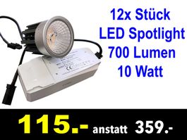 🔴  LED Spotlight 12x Stück 700 Lumen 10 Watt /092A