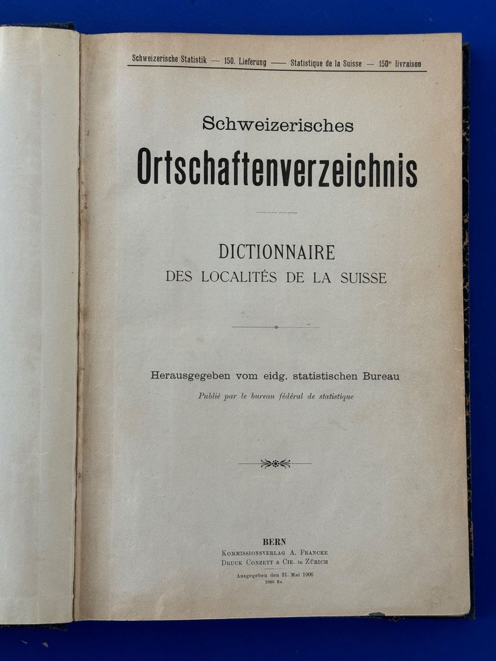 Libri: Schweizerisches Ortschaftenverzeichnis. 1906 – Usato da Adliswil venduto da buch_und_kunst