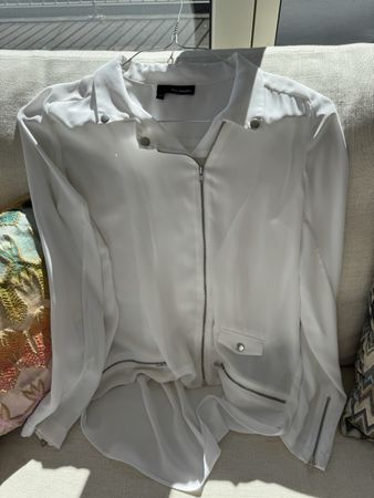 The Kooples biker shirt white XS