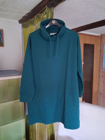 Damen Pullover lang, dunkelgrün Grösse 42, neu