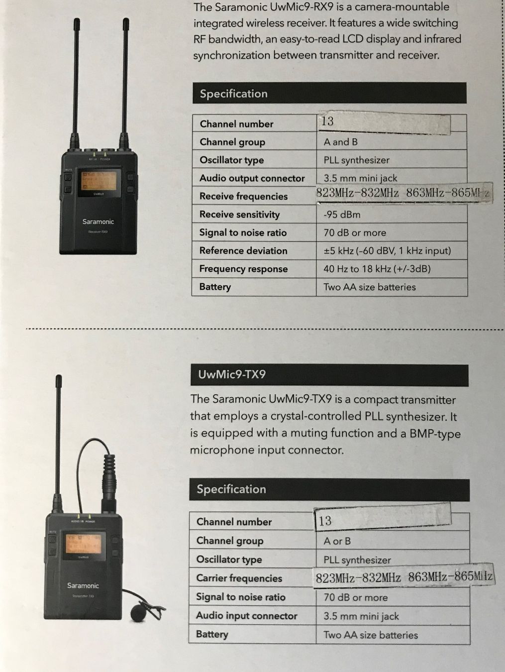 Microfoni: Saramonic Lavalier Mic  UwMic9-Kit2 , 2TX 1RX – Nuovo e nell'imballaggio originale da Escholzmatt venduto da Grafix 1