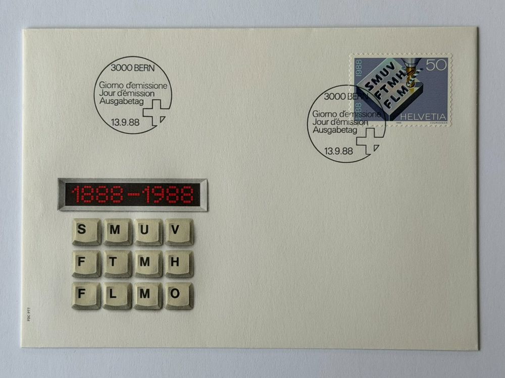 Sondermarke 100 Jahre SMUV 1988 (Gebraucht) in Erlenbach ZH für CHF 1 ...