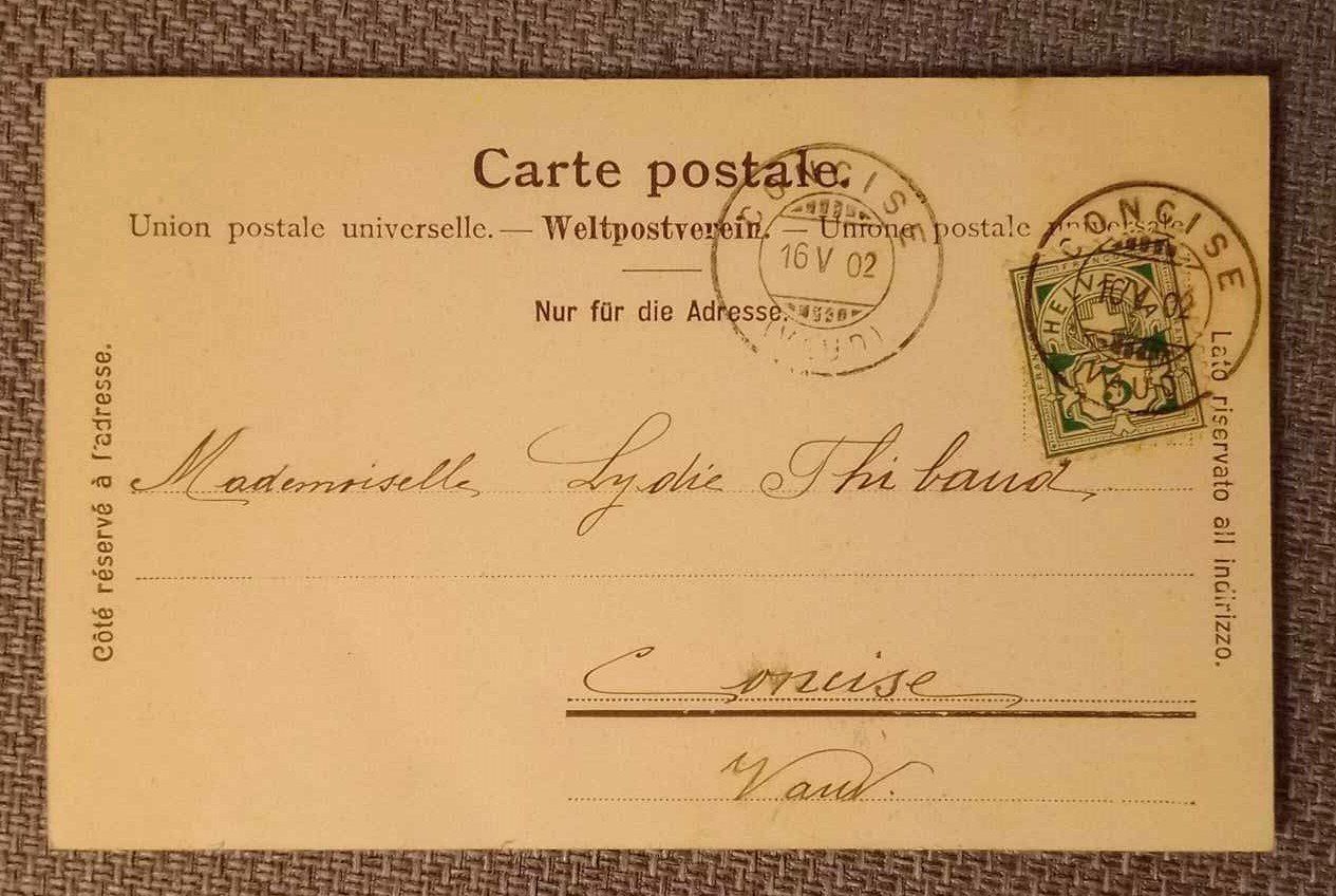Cartoline postali: Carte Postale / Corcelles s. Concise - 1902 – Usato da Le Locle venduto da PereiraHugo 1