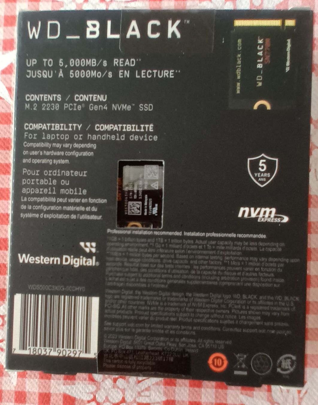 Western Digital Disques durs: 500GB NVMe M.2 2230 WD – Neuf avec emballage d'origine à Zürich par Tgreuti 1