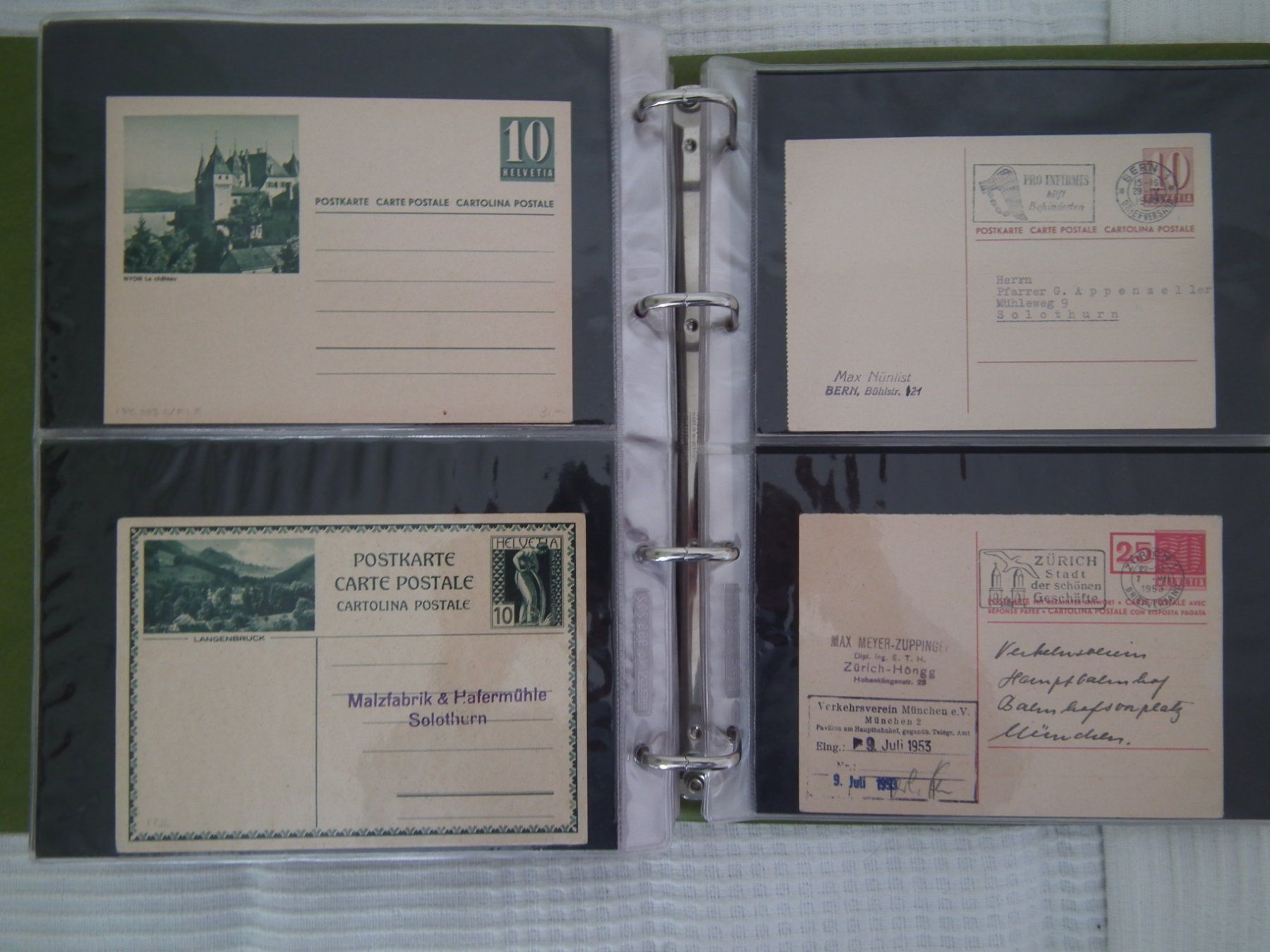Tutti i francobolli: Album Schweiz, Briefe, Karten, Postkarten  schöne Sammlung – Usato da Kriens venduto da WULLU99 9