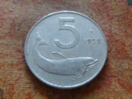 ITALIE  5  Lire  1955