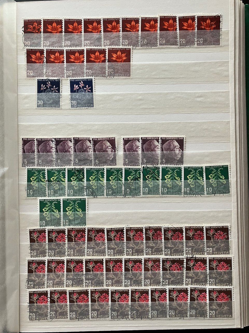 Tutti i francobolli: Pro Juventute Blumensammlung 1943-49 – Usato da Nesslau venduto da zueri6 5
