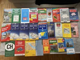Karten und Reiseführer Sammlung Schweiz Europa