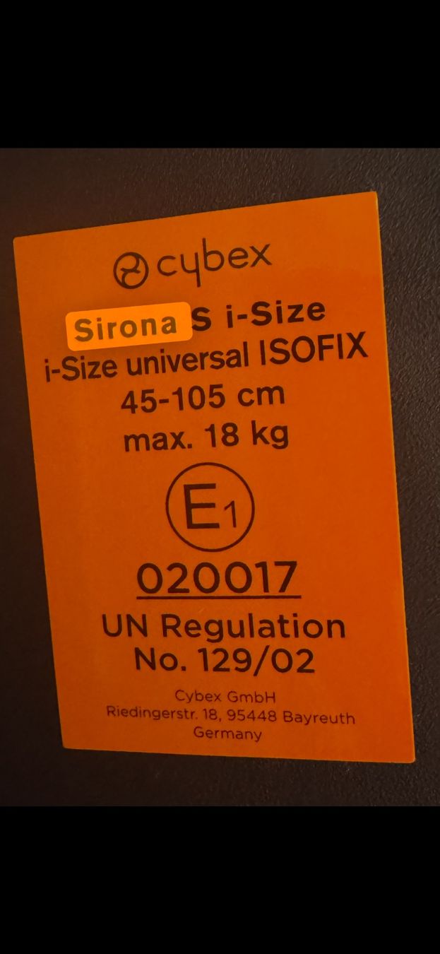 Cybex Seggiolini per auto: Cybex Autositz Sirona S i-Size/Soho Grey – Usato da Brütten venduto da ann_zvx5 2